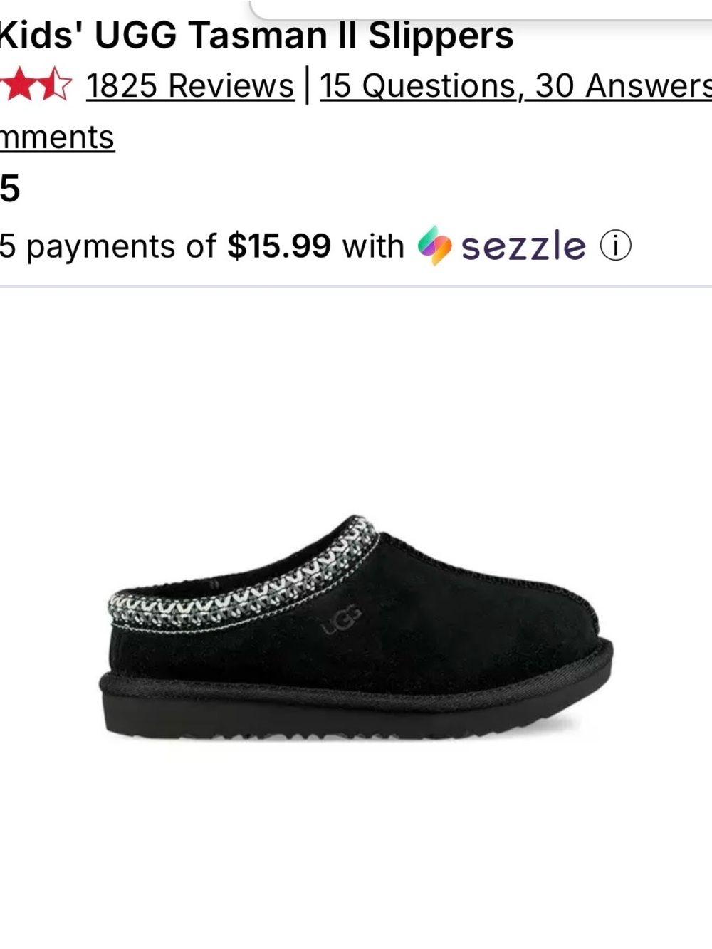 Little Kids' UGG Tasman II Slippers
